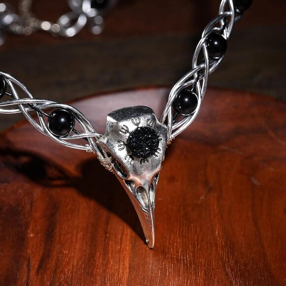 Viking Fairy Crown Headpiece - Medieval Circlet Crow Crown Celtic Tiara - Picture 5 of 5